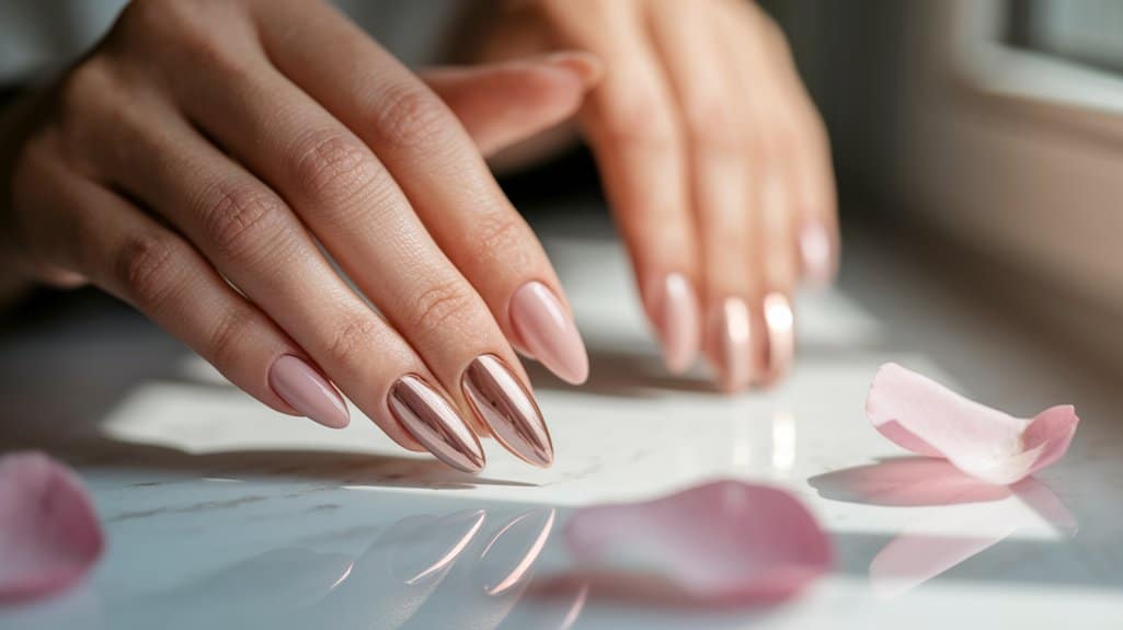elegant metallic rose gold