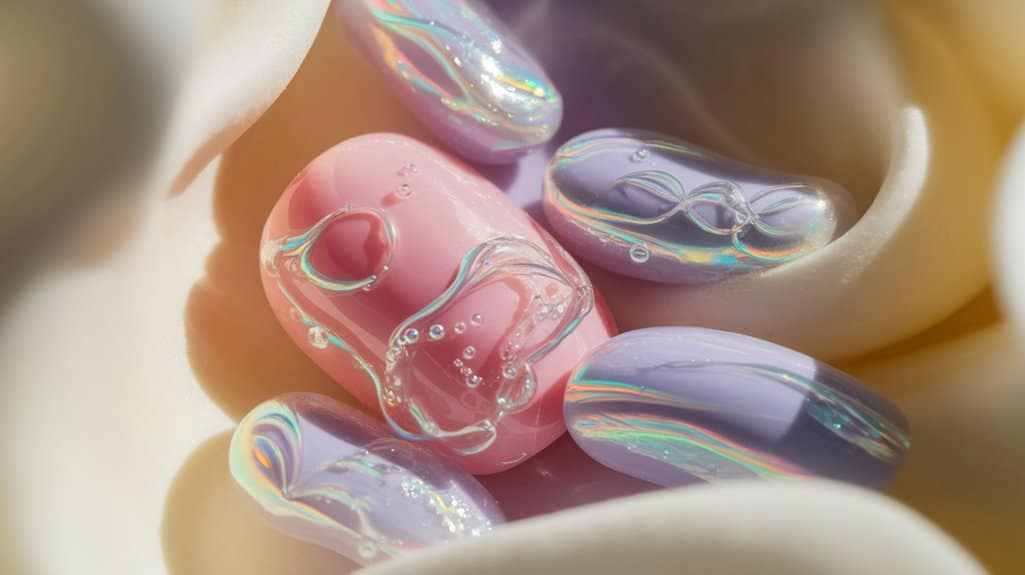 ethereal glossy nail trend