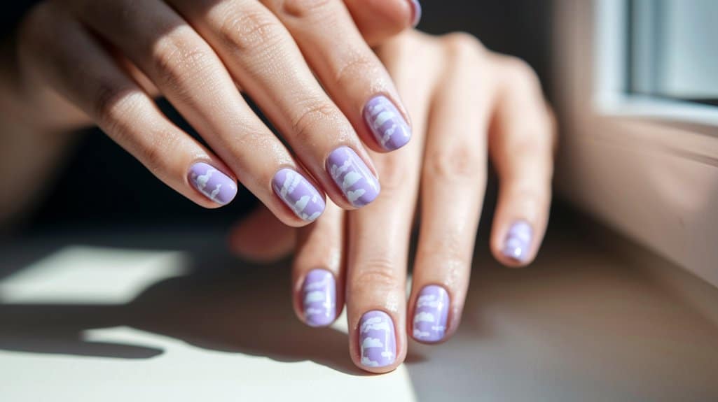 lavender cloud nail art