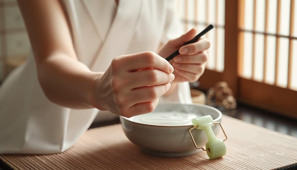 mindful traditional skincare ritual