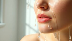glowing skin after rinsing