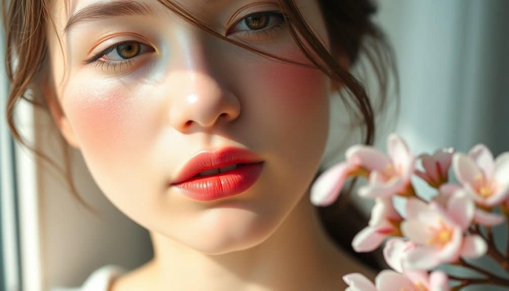 soft layered sakura blush