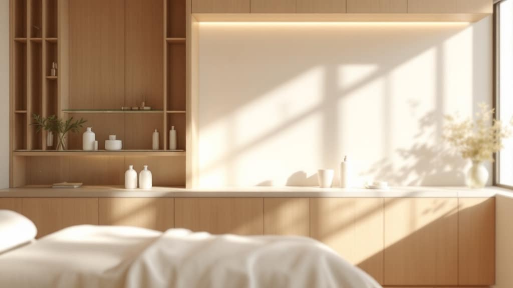 Japanese cosmetic clinic interior with minimal design